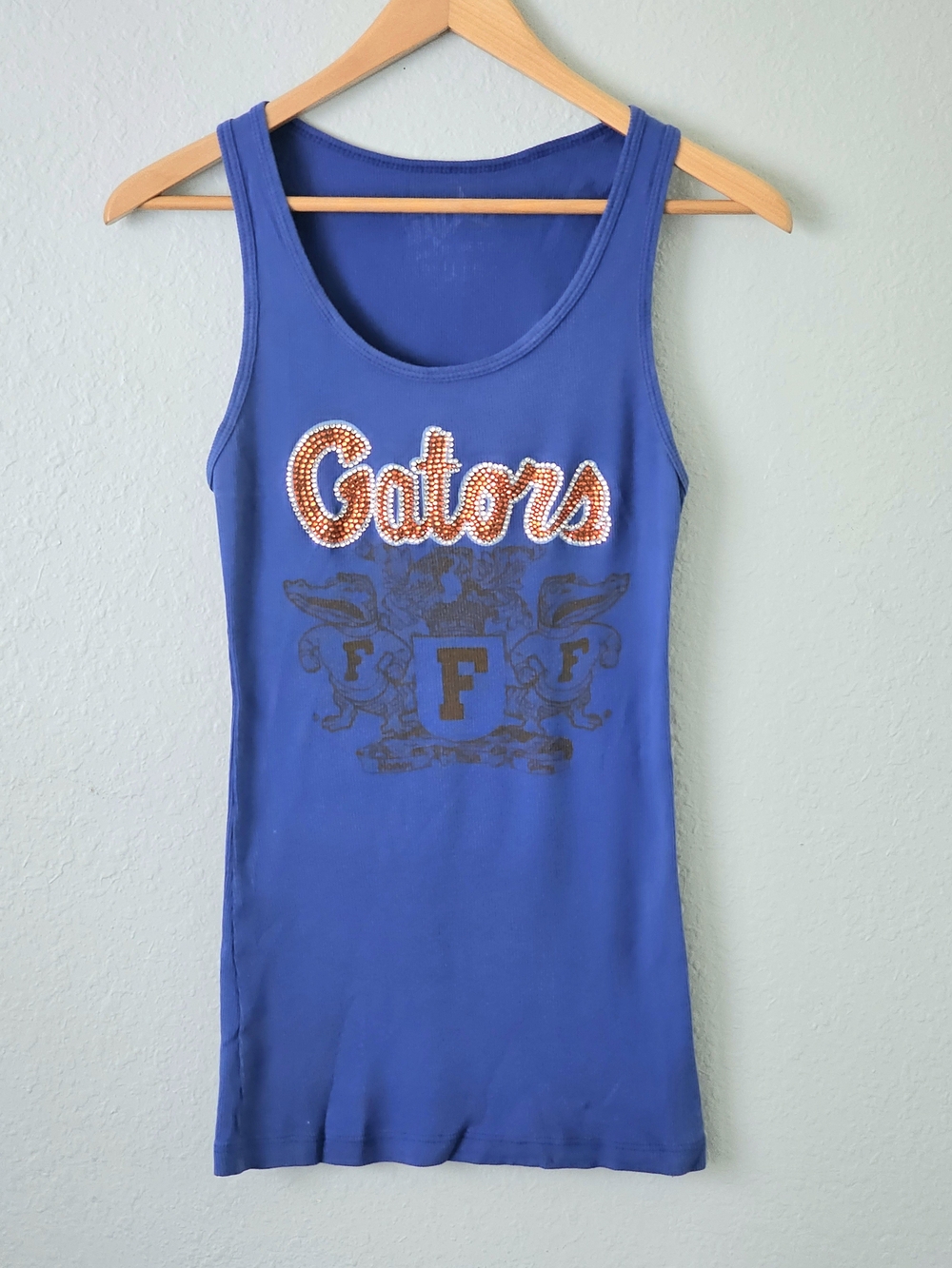 Florida Gators Royal Blue Women's Tank Top with Embellished Script